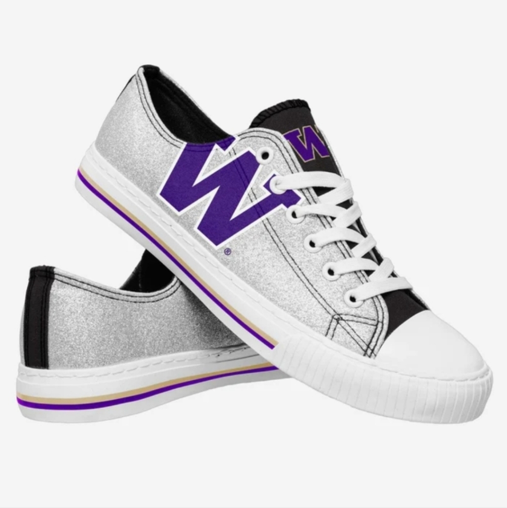 FOCO Wisconsin Huskies Low Canvas Sneakers Size 9